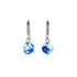 Lapis Flamme | Argent sterling .925 | Boucles d'Oreilles Huggie Verre Luciole
