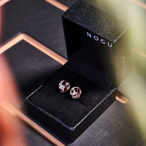 Merlot | .925 Sterling Silver | Firefly Glass Stud Earrings