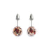 Merlot | Argent sterling .925 | Boucles d'Oreilles Tiges Verre Luciole