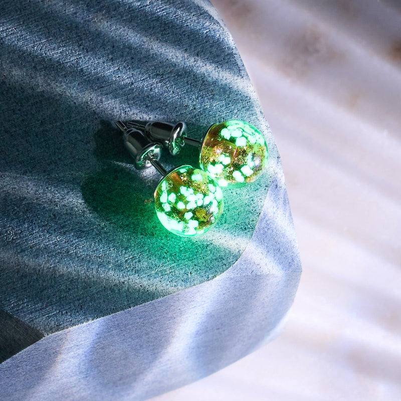 Merlot | .925 Sterling Silver | Firefly Glass Stud Earrings