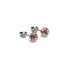 Merlot | Argent sterling .925 | Mini Boucles D'oreilles Tiges En Verre Luciole