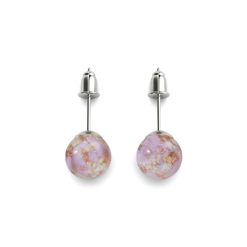 Pervenche | Argent sterling .925 | Boucles d'Oreilles Tiges Verre Luciole