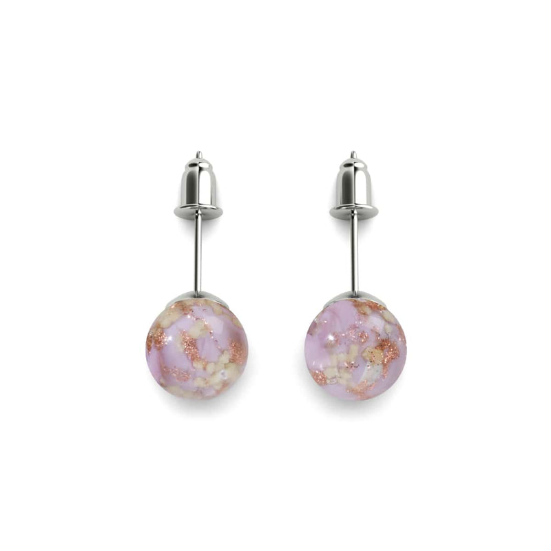 Pervenche | Argent sterling .925 | Boucles d'Oreilles Tiges Verre Luciole