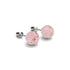 Eau de rose | Argent sterling .925 | Boucles d'Oreilles Tiges Verre Luciole