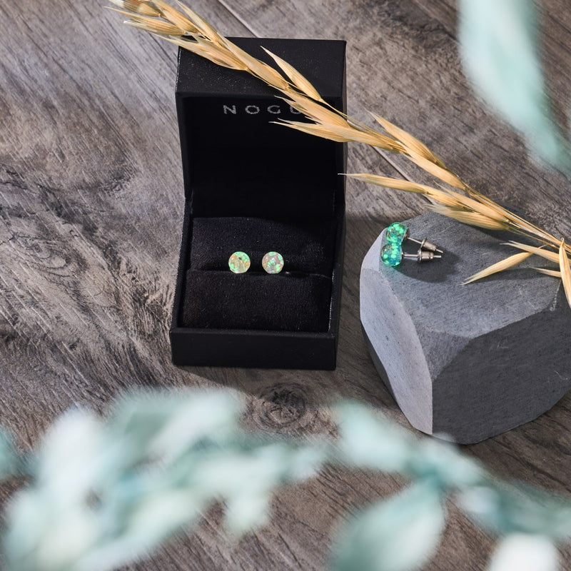 Rosewater | .925 Sterling Silver | Mini Firefly Glass Stud Earrings