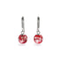 Rubis | Argent sterling .925 | Boucles d'Oreilles Huggie Verre Luciole
