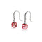 Rubis | Argent sterling .925 | Boucles d'Oreilles Huggie Verre Luciole