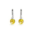 Safran | Argent sterling .925 | Boucles d'Oreilles Huggie Verre Luciole
