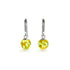 Safran | Argent sterling .925 | Boucles d'Oreilles Huggie Verre Luciole
