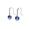 Saphir | Argent sterling .925 | Boucles d'Oreilles Huggie Verre Luciole