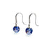 Saphir | Argent sterling .925 | Boucles d'Oreilles Huggie Verre Luciole