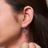 Sapphire | .925 Sterling Silver | Firefly Glass Huggie Earrings