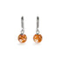 mandarine | Argent sterling .925 | Boucles d'Oreilles Huggie Verre Luciole