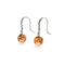 mandarine | Argent sterling .925 | Boucles d'Oreilles Huggie Verre Luciole