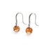 mandarine | Argent sterling .925 | Boucles d'Oreilles Huggie Verre Luciole