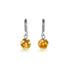 mandarine | Argent sterling .925 | Boucles d'Oreilles Huggie Verre Luciole