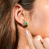 Teal | .925 Sterling Silver | Firefly Glass Stud Earrings