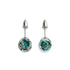 Sarcelle | Argent sterling .925 | Boucles d'Oreilles Tiges Verre Luciole