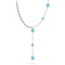Cerulean | Silver | Firefly Glass Cascade Double Pendant