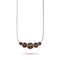 Chocolat | Argent sterling .925 | Collier fermoir infini en verre luciole