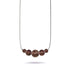 Chocolat | Argent sterling .925 | Collier fermoir infini en verre luciole