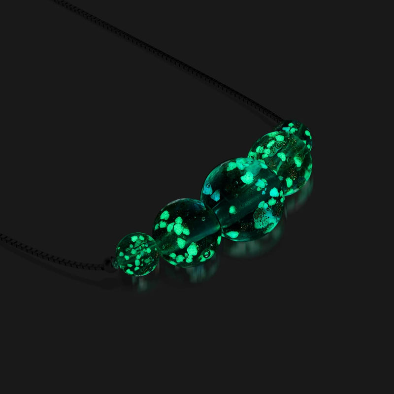 Chocolate | .925 Sterling Silver | Firefly Glass Infinity Clasp Necklace