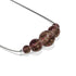 Chocolat | Argent sterling .925 | Collier fermoir infini en verre luciole