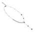 Indigo | Argent | Suspension double cascade de verre Firefly