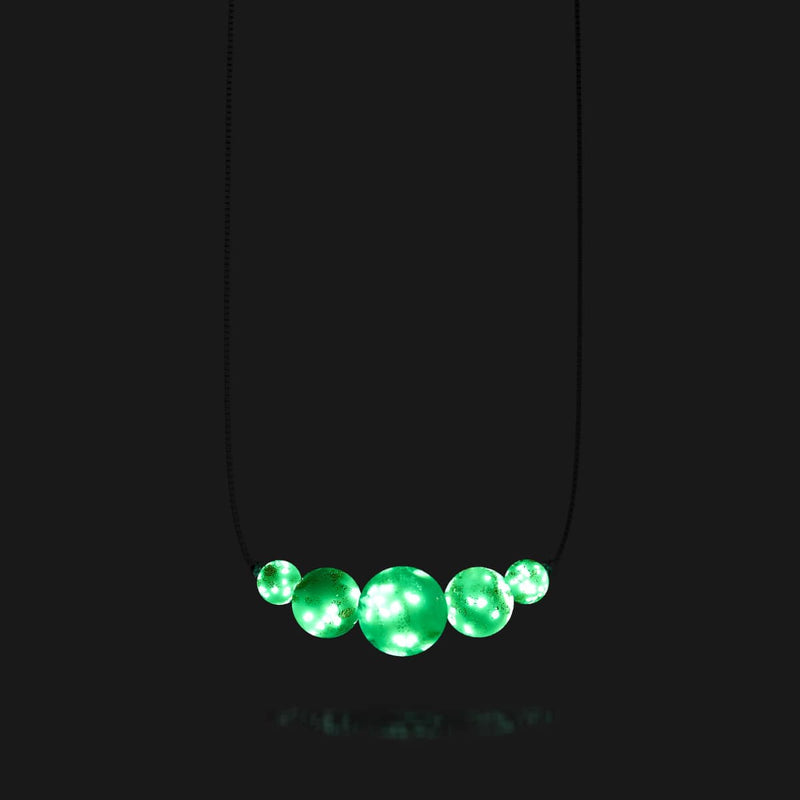 Ivory | .925 Sterling Silver | Firefly Glass Infinity Clasp Necklace