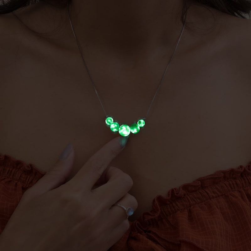 Ivory | .925 Sterling Silver | Firefly Glass Infinity Clasp Necklace