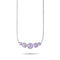 Lilas | Argent sterling .925 | Collier fermoir infini en verre luciole