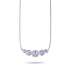 Lilas | Argent sterling .925 | Collier fermoir infini en verre luciole