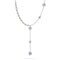 Lilas | Argent | Suspension double cascade de verre Firefly