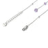 Lilas | Argent | Suspension double cascade de verre Firefly
