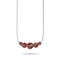 Merlot | Argent sterling .925 | Collier fermoir infini en verre luciole