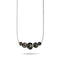 Obsidienne | Argent sterling .925 | Collier fermoir infini en verre luciole