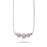 Pervenche | Argent sterling .925 | Collier fermoir infini en verre luciole