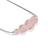 Eau de rose | Argent sterling .925 | Collier fermoir infini en verre luciole