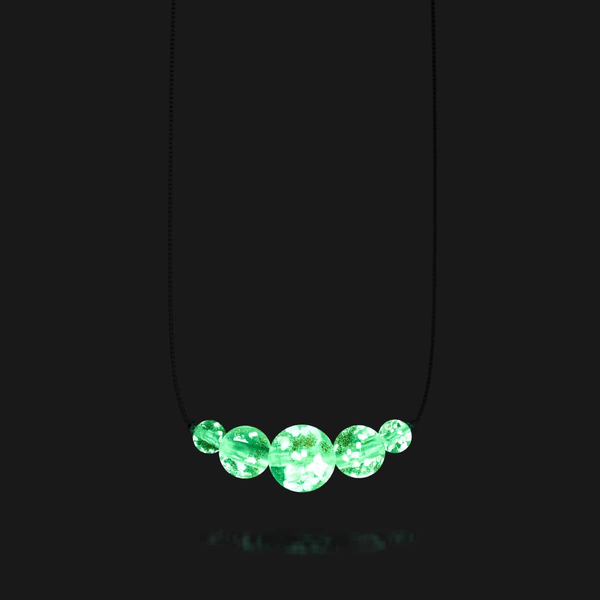 Eau de rose | Argent sterling .925 | Collier fermoir infini en verre luciole