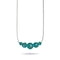 Sarcelle | Argent sterling .925 | Collier fermoir infini en verre luciole