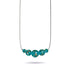 Sarcelle | Argent sterling .925 | Collier fermoir infini en verre luciole