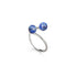 Cobalt | Argent sterling 925 | Verre Firefly | Bague Infinity Helix