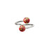 Crimson | .925 Sterling Silver | Firefly Glass | Infinity Helix Ring