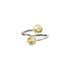 Ivoire | Argent sterling 925 | Verre Firefly | Bague Infinity Helix