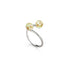 Ivoire | Argent sterling 925 | Verre Firefly | Bague Infinity Helix