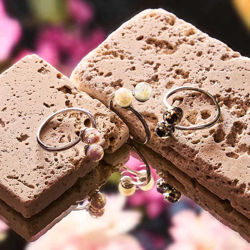 Obsidian | .925 Sterling Silver | Firefly Glass | Infinity Helix Ring