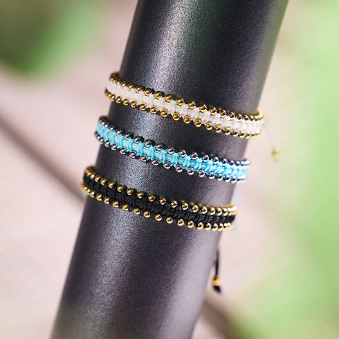 Or x Blanc | Bracelet DOT de l'amitié