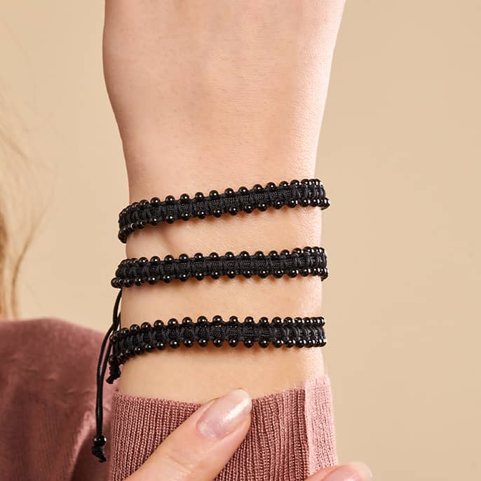 Bronze x Noir | Bracelet DOT de l'amitié