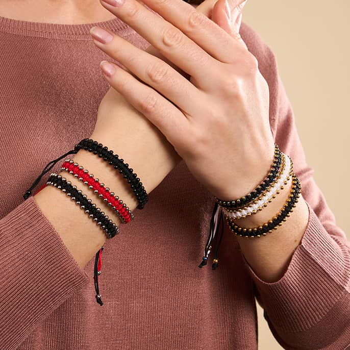 Bronze x Noir | Bracelet DOT de l'amitié