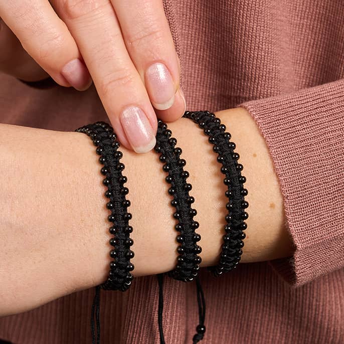 Bronze x Noir | Bracelet DOT de l'amitié